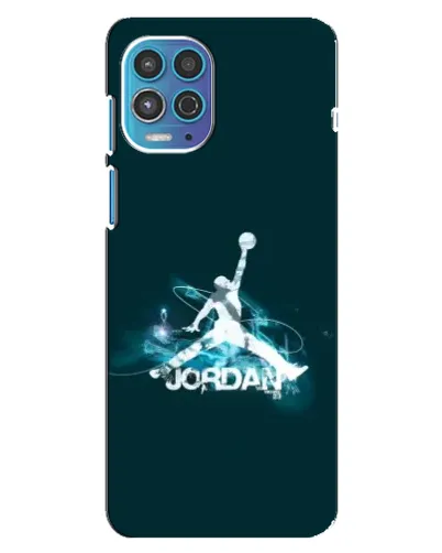 Чехол для Motorola MOTO G100 с картинкой «Jordan Blue Fire»