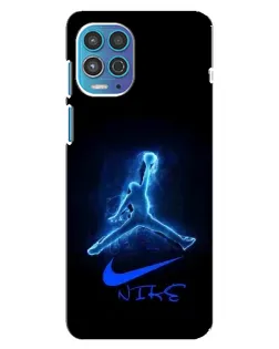 Чехол для Motorola MOTO G100 с картинкой «Jordan Neon Blue» Чехол для Motorola MOTO G100 с картинкой «Jordan Neon Blue»