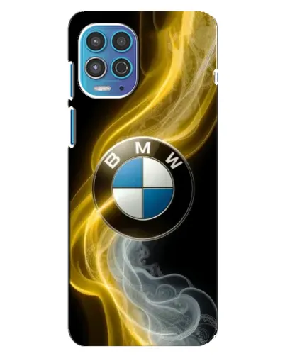 Чехол для Motorola MOTO G100 с картинкой «Золотистый дым BMW»