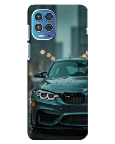 Чехол для Motorola MOTO G100 с картинкой «BMW в огнях города»