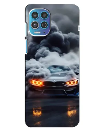 Чехол для Motorola MOTO G100 с картинкой «BMW в дыму»