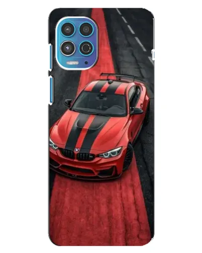 Чехол для Motorola MOTO G100 с картинкой «BMW на красной дорожке»