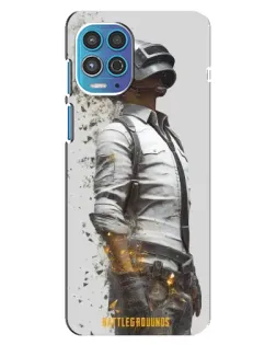 Чехол для Motorola MOTO G100 с картинкой «PUBG — боец в пыли»