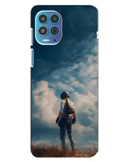 Чехол для Motorola MOTO G100 с картинкой «Герой PUBG на скале»