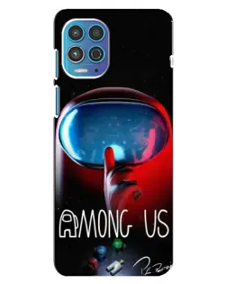 Чехол для Motorola MOTO G100 с картинкой «Красный импостер — макро»
