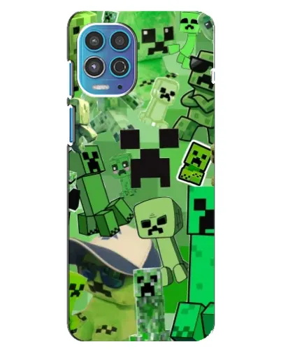 Чехол для Motorola MOTO G100 с картинкой «Криперы Minecraft» Чехол для Motorola MOTO G100 с картинкой «Криперы Minecraft»