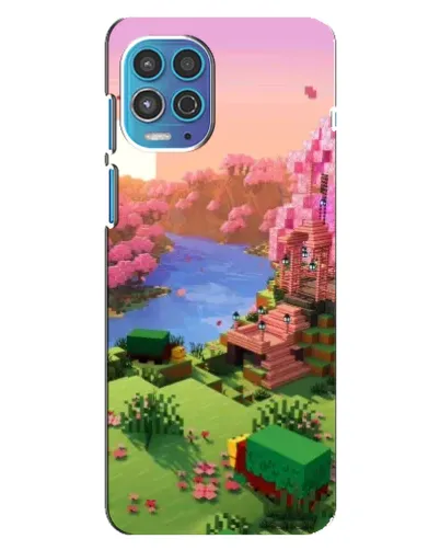 Чехол для Motorola MOTO G100 с картинкой «Розовое дерево Minecraft» Чехол для Motorola MOTO G100 с картинкой «Розовое дерево Minecraft»