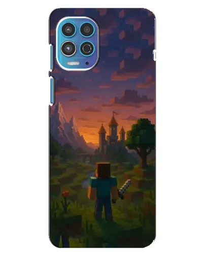 Чехол для Motorola MOTO G100 с картинкой «Стив у башни» Чехол для Motorola MOTO G100 с картинкой «Стив у башни»