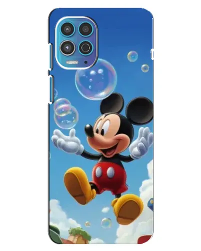 Чехол для Motorola MOTO G100 с картинкой «Mickey и мыльные пузыри»