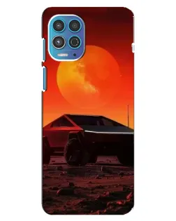 Чехол для Motorola MOTO G100 с картинкой «Cybertruck на Марсе»