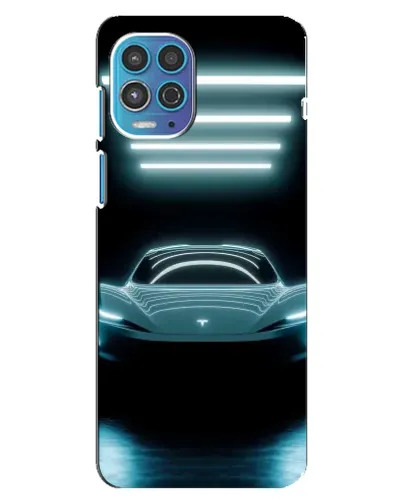 Чехол для Motorola MOTO G100 с картинкой «Tesla в неоне» Чехол для Motorola MOTO G100 с картинкой «Tesla в неоне»