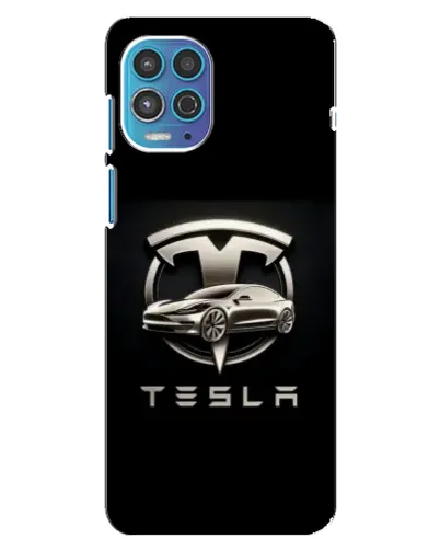 Чехол для Motorola MOTO G100 с картинкой «Tesla — серебристое авто» Чехол для Motorola MOTO G100 с картинкой «Tesla — серебристое авто»