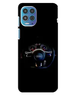 Чехол для Motorola MOTO G100 с картинкой «Салон Audi — руль»