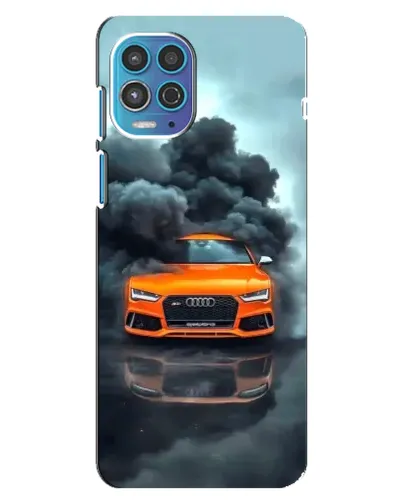Чехол для Motorola MOTO G100 с картинкой «Audi в облаках дыма»