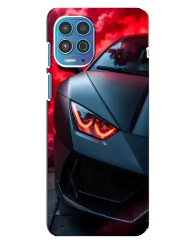 Чехол для Motorola MOTO G100 с картинкой «Lamborghini красное сияние»
