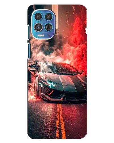 Чехол для Motorola MOTO G100 с картинкой «Lamborghini красный дым»