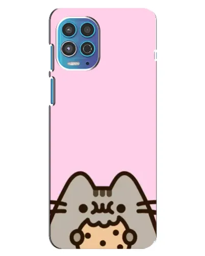 Чехол для Motorola MOTO G100 с картинкой «Pusheen и печенье»