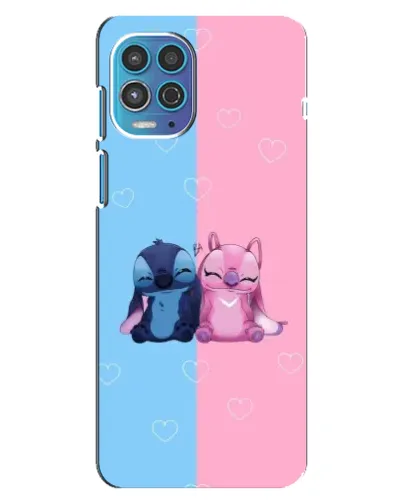 Чехол для Motorola MOTO G100 с картинкой «Stitch и Angel Love» Чехол для Motorola MOTO G100 с картинкой «Stitch и Angel Love»