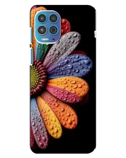 Чехол для Motorola MOTO G100 с картинкой «Радужный цветок»