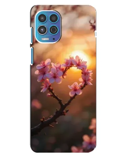 Чехол для Motorola MOTO G100 с картинкой «Розовый цвет сердце на фоне заката» Чехол для Motorola MOTO G100 с картинкой «Розовый цвет сердце на фоне заката»