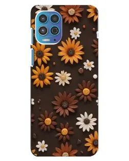 Чехол для Motorola MOTO G100 с картинкой «Узор из маленьких подсолнухов»