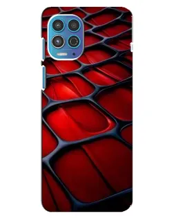 Чехол для Motorola MOTO G100 с картинкой «Красная глянцевая сетка»