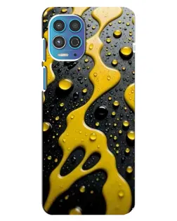 Чехол для Motorola MOTO G100 с картинкой «Жидкое желтое золото»