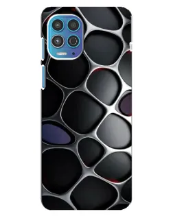 Чехол для Motorola MOTO G100 с картинкой «Объемная темная решетка»