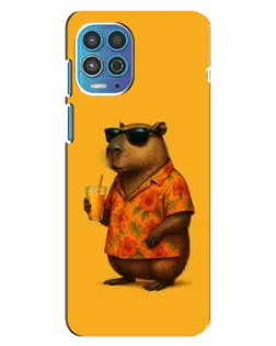 Чехол для Motorola MOTO G100 с картинкой «Капибара на отдыхе»