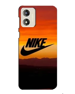 Чехол для Motorola MOTO G13 с картинкой «Nike — вечерний горизонт»