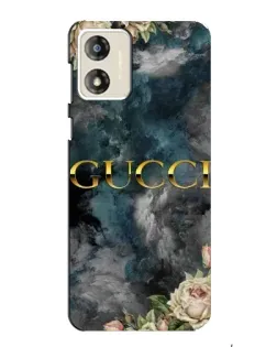 Чехол для Motorola MOTO G13 с картинкой «Абстрактные цветы Gucci»