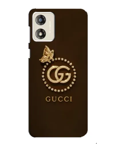 Чехол для Motorola MOTO G13 с картинкой «Gucci — золотая бабочка»