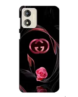 Чехол для Motorola MOTO G13 с картинкой «Gucci — неоновая роза»