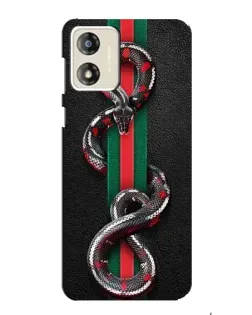 Чехол для Motorola MOTO G13 с картинкой «Gucci — змея на полосе»