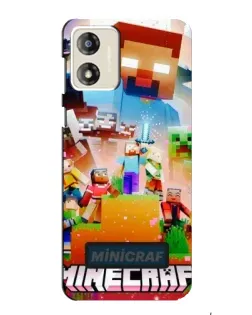 Чехол для Motorola MOTO G13 с картинкой «Minecraft герои игры»