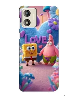 Чехол для Motorola MOTO G13 с картинкой «Губка Боб Патрик»