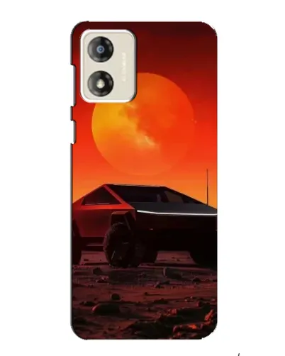 Чехол для Motorola MOTO G13 с картинкой «Cybertruck на Марсе»