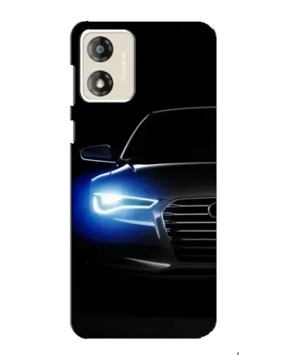 Чехол для Motorola MOTO G13 с картинкой «Неоновый взгляд Audi»