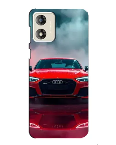 Чехол для Motorola MOTO G13 с картинкой «Audi RS — красный стиль»