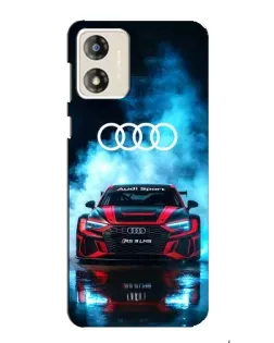 Чехол для Motorola MOTO G13 с картинкой «Audi Sport — неон»