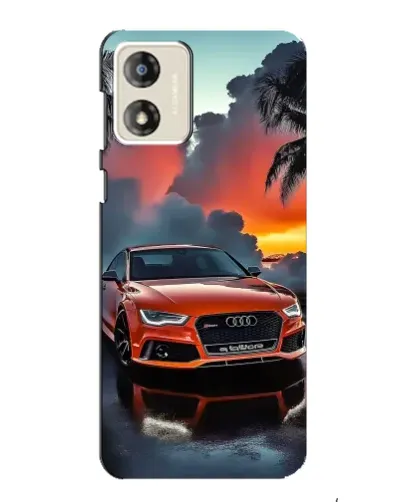 Чехол для Motorola MOTO G13 с картинкой «Audi — закат»