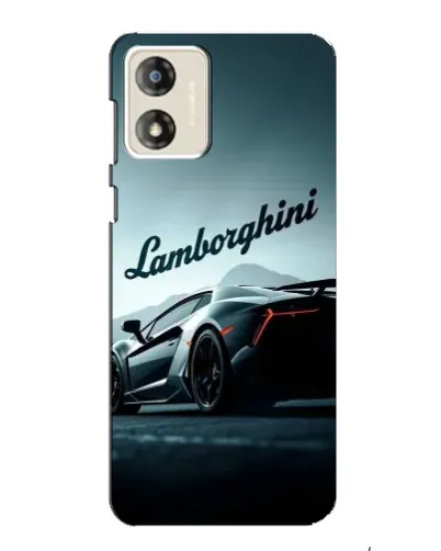 Чехол для Motorola MOTO G13 с картинкой «Классическая надпись Lamborghini»