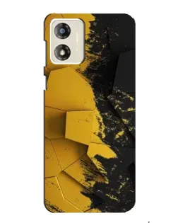 Чехол для Motorola MOTO G13 с картинкой «Золотые осколки геометрии»