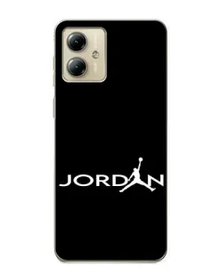 Чехол для Motorola MOTO G14 с картинкой «Jordan White Logo» Чехол для Motorola MOTO G14 с картинкой «Jordan White Logo»