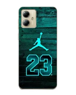 Чехол для Motorola MOTO G14 с картинкой «Jordan Cyan 23» Чехол для Motorola MOTO G14 с картинкой «Jordan Cyan 23»
