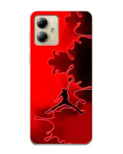 Чехол для Motorola MOTO G14 с картинкой «Jordan Red Smoke» Чехол для Motorola MOTO G14 с картинкой «Jordan Red Smoke»