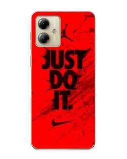 Чехол для Motorola MOTO G14 с картинкой «Nike Just Do It» Чехол для Motorola MOTO G14 с картинкой «Nike Just Do It»