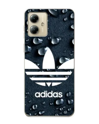 Чехол для Motorola MOTO G14 с картинкой «Adidas Trefoil Blue»