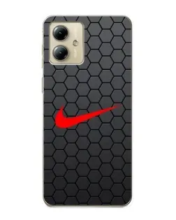 Чехол для Motorola MOTO G14 с картинкой «Nike — карбоновая сетка» Чехол для Motorola MOTO G14 с картинкой «Nike — карбоновая сетка»