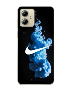 Чехол для Motorola MOTO G14 с картинкой «Nike и синий дым» Чехол для Motorola MOTO G14 с картинкой «Nike и синий дым»